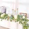 6.4 Ft Fuller Flower Garland with Light Butterfly – Artificial Eucalyptus Garland with Champagne Flowers, Fake Roses & Camellia Vines for Wedding Arches, Table Centerpieces, and Room Decor